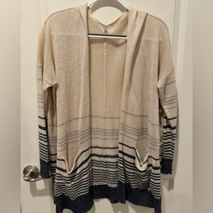 Margaret O’Leary NWT linen cardigan cream/grey size 1